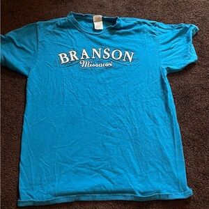 Branson, Missouri blue short sleeve shirt M